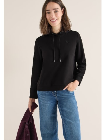 Cecil Kapuzen Sweatshirt in Schwarz