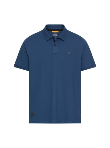 Camel Active Poloshirt mit Druckknöpfen in Indigoblau