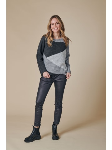 ZHRILL Damen Strickpullover ZHISABELLA PATCH in Schwarz
