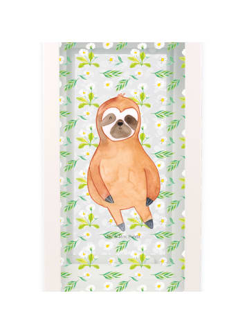 Mr. & Mrs. Panda Laterne Faultier Zufrieden ohne Spruch in Transparent