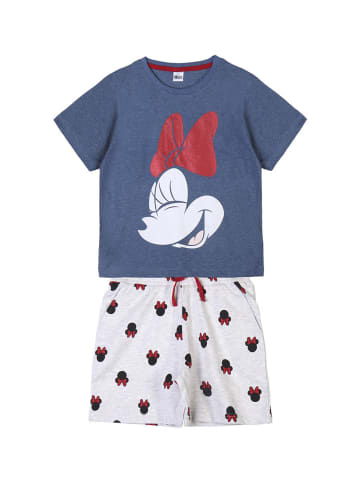 Disney Minnie Mouse 2tlg. Outfit: Schlafanzug in Dunkel-Blau