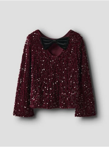 name it Langarmbluse festlich NKFRUSITTA in burgundy