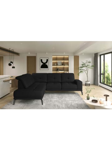 MF Design Neviro Recamiere Links in Schwarz -  (L) 200 x (B) 275 x (H) 98 cm