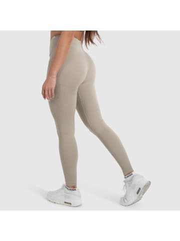 SMILODOX Kompression Leggings Amaze Ripp in Khaki