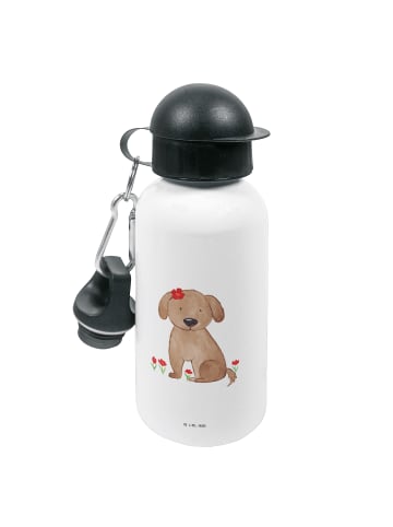 Mr. & Mrs. Panda Kindertrinkflasche Hund Hundedame ohne Spruch in Weiß