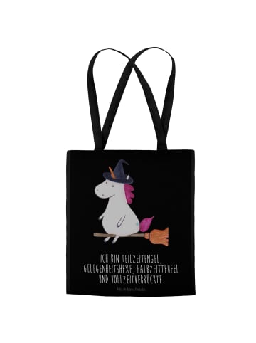 Mr. & Mrs. Panda Shopper Einhorn Hexe mit Spruch in Schwarz
