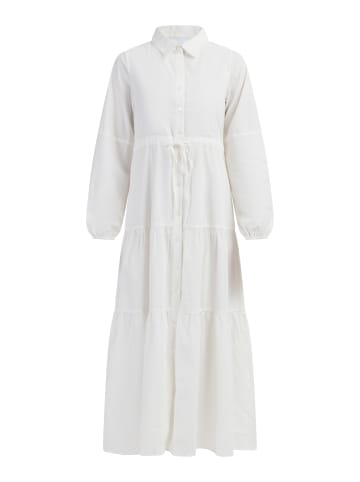 usha WHITE LABEL Maxikleid Aus Baumwolle in Wollweiss