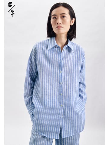 Seidensticker Longbluse Oversized in Mittelblau