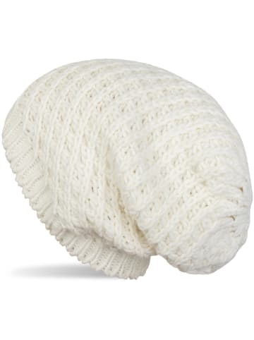 styleBREAKER Strick Beanie Mütze in Creme