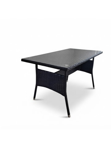 relaxdays Gartentisch in Schwarz - (B)100 x (H)70 x (T)60 cm