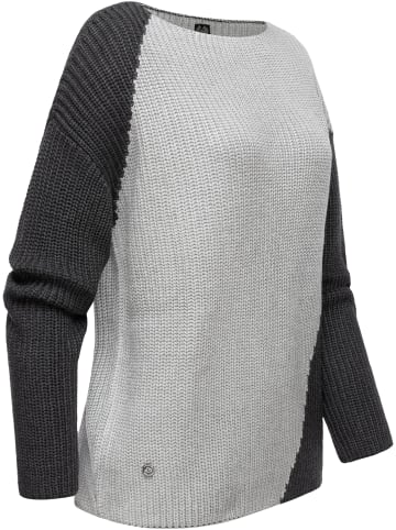 ragwear Strickpullover Ebbeline-Block in Dark Grey