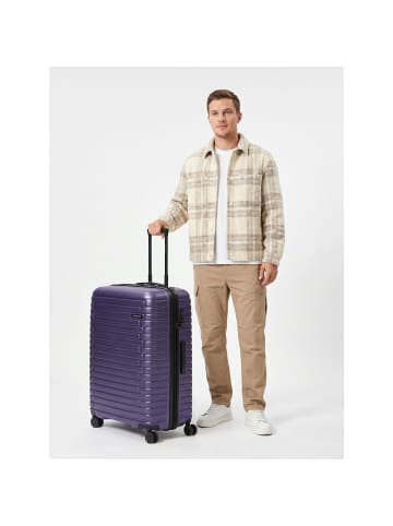 Pactastic Collection 04 THE LARGE + 4 Rollen Trolley L 75 cm mit Dehnfalte purple-metallic