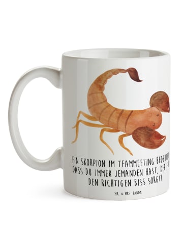 Mr. & Mrs. Panda Kaffeetasse Skorpion Biss mit Spruch in Weiß