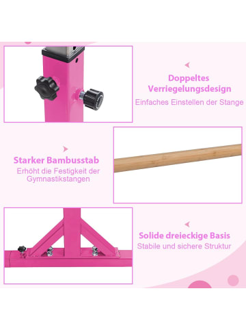 COSTWAY Gymnastik Turnreck bis 100kg belastbar in Rosa