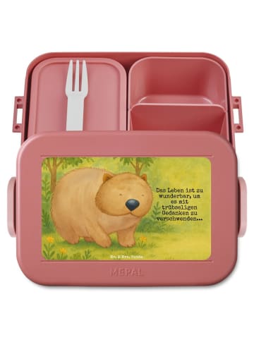 Mr. & Mrs. Panda MEPAL Bentobox Wombat Design mit Spruch in Rot Pastell