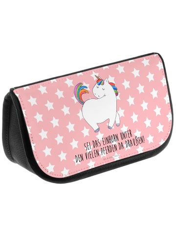 Mr. & Mrs. Panda utensilientasche Einhorn Stolzieren mit Spruch in Rot Pastell