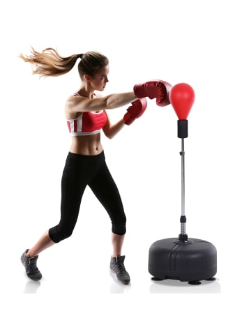 HOMCOM Punchingball-Set,Ø48 x H136-154 cm,Rot