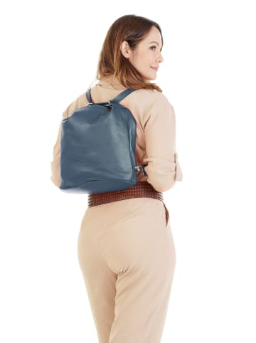 Samantha Look Shopper echt Leder in blau