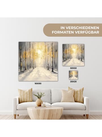 MuchoWow Leinwand Bilder Grau