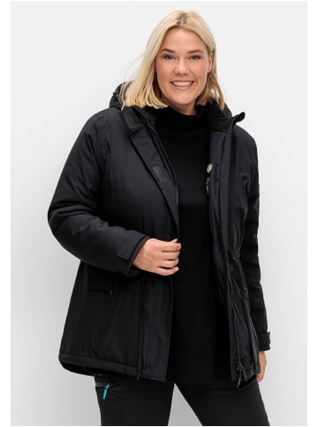 sheego Outdoorjacke in schwarz