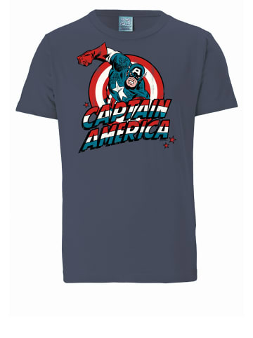 Logoshirt Print T-Shirt Marvel Comics in blaugrau