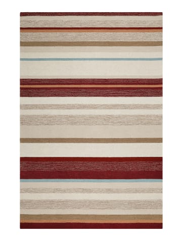 Wecon Home Wollteppich Sally in Beige/Bordeaux