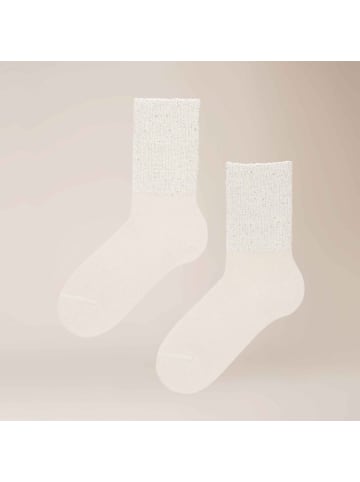 Kunert Socken Cosy Celebration edler Glanz in Night-Beige