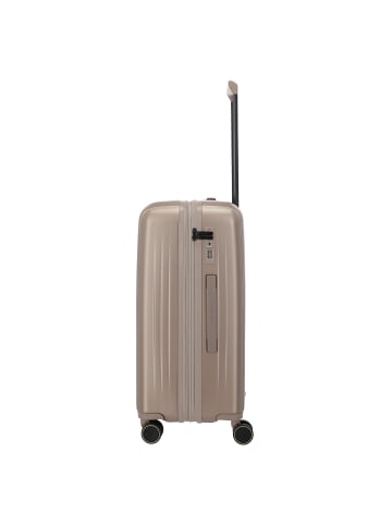 travelite Barbara Novelty 4 Rollen Trolley 65 cm mit Dehnfalte satin nude