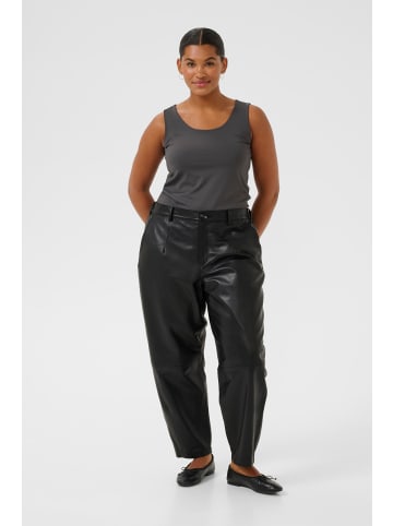 KAFFE curve Lederhose KCtera Loose fit in Black Deep