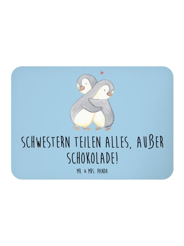 Mr. & Mrs. Panda Magnet Schwestern Liebe mit Spruch in Blau Pastell