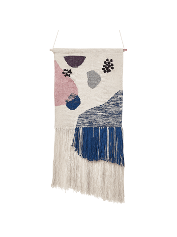 Beliani Wandbehang KASUR in Beige/Blau/Rosa - (W) 45 x (H) 90 x (L) 1 cm