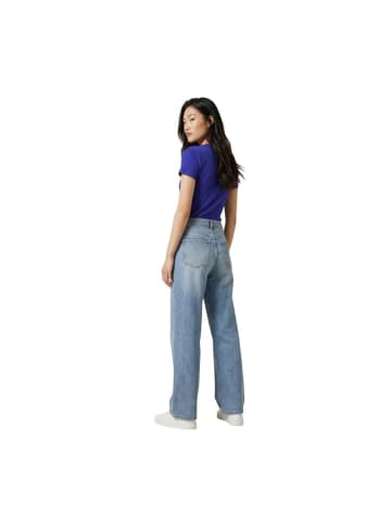 Blau Baumwolle T-Shirt