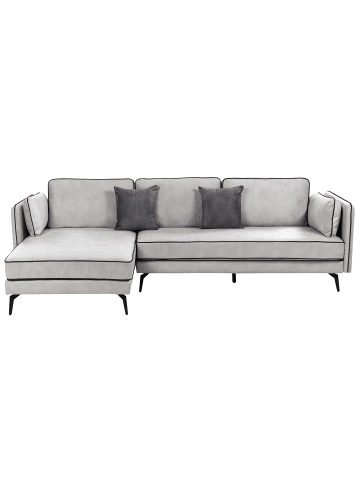 Beliani Ecksofa ALTAN in Grau/Schwarz - (W) 268 x (H) 88 x (L) 157 cm