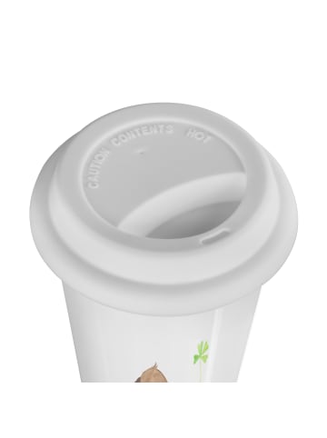 Mr. & Mrs. Panda To Go Becher Hund Kleeblatt mit Spruch in Weiß