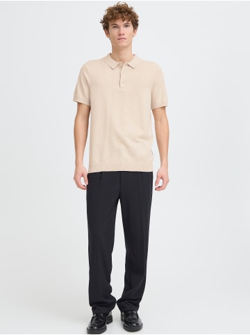 CASUAL FRIDAY Einfarbiges Poloshirt Kurzarm Klassische Passform in Beige
