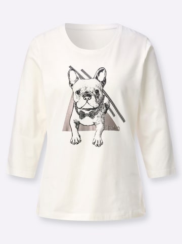 creation L Shirt in ecru-schwarz-bedruckt