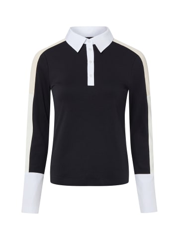 MARC CAIN COLLECTIONS Poloshirt in marine weiß