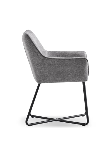 B&D Home 2er-Set: Esszimmerstuhl BREIGHT in Grau - (B)56 x (H)83 x (T)59 cm