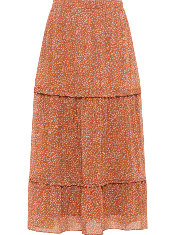 DreiMaster Damen Rock in Orange Mehrfarbig