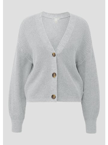 QS Strickjacke in 9400_grau meliert