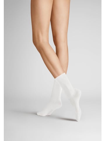 Hudson Socken Relax Cotton druckfreier Bund in White