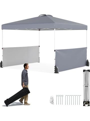 COSTWAY Pavillon 3x3 m in Grau