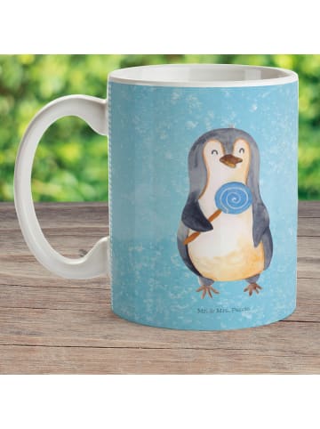 Mr. & Mrs. Panda Kindertasse Pinguin Lolli ohne Spruch in Eisblau