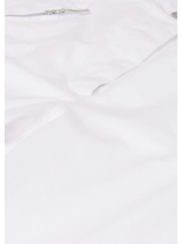 GOLDNER Kurzgröße:  Chino-Hose Lässige Chinohose mit Peach-Finish in weiß