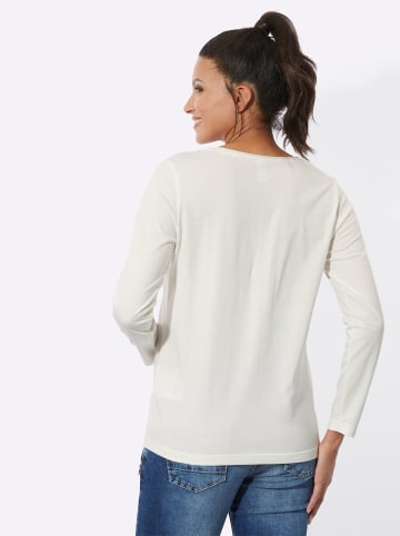 Sieh an! Langarmshirt in ecru-khaki