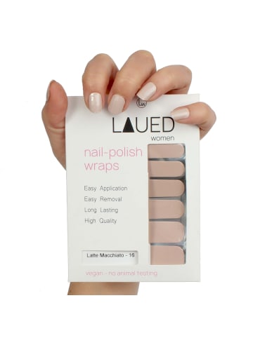 VARGU LAUED vegane Nagelfolien solid brown in Latte Macchiato
