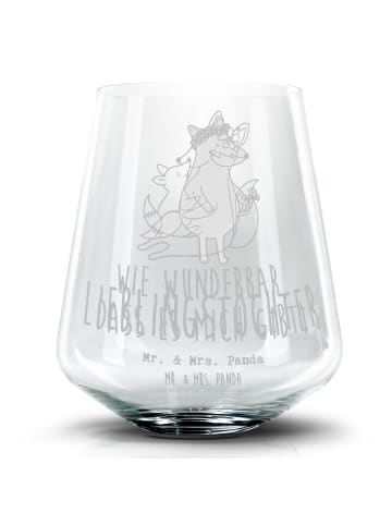 Mr. & Mrs. Panda Glas Fuchs Mama mit Spruch in Transparent