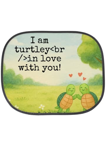 Mr. & Mrs. Panda Sonnenschutz Schildkröten Paar Design mit Spruch in Weiß
