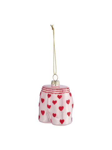 Butlers Baumanhänger HANG ON Shorts Herzchen in Rot / Weiß