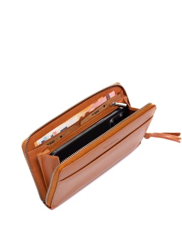 FEYNSINN Leder-Geldbörse echt Leder Geldbeutel handgefertigt Portemonnaie RONJA in braun